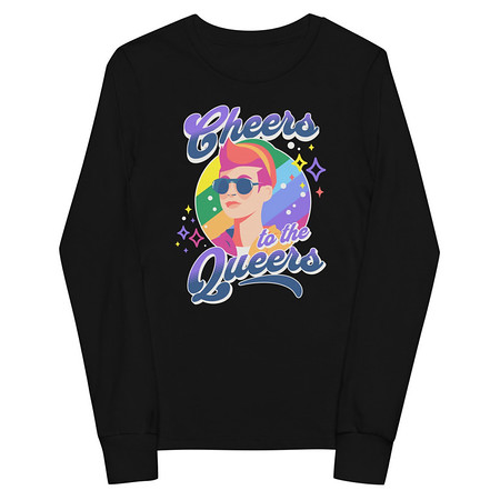 [ID: 511-G362] Cheers to the Queers Youth Long Sleeve Tee