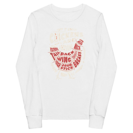 [ID: 511-G365] Chickens Are Awesome - Butcher Cuts Youth Long Sleeve Tee
