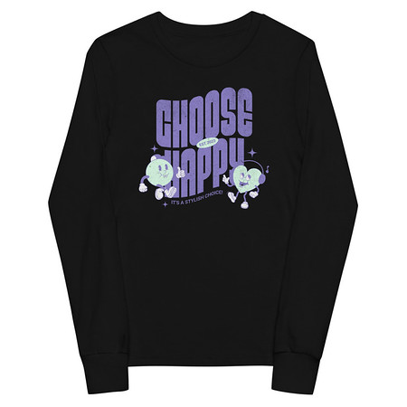 [ID: 511-G369] Choose Happy (2) Youth Long Sleeve Tee