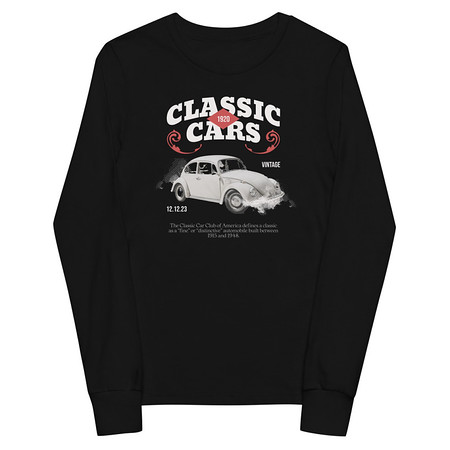 [ID: 511-G382] Classic Cars Youth Long Sleeve Tee