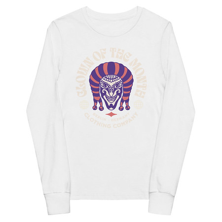[ID: 511-G389] Clown of the Month Youth Long Sleeve Tee