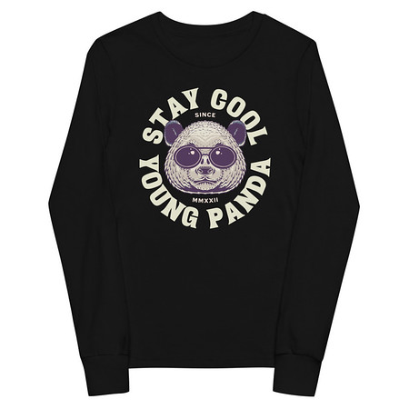 [ID: 511-G416] Cool Panda with Sunglasses -  Youth Long Sleeve Tee