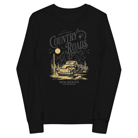 [ID: 511-G427] Country Roads - Wild West Youth Long Sleeve Tee