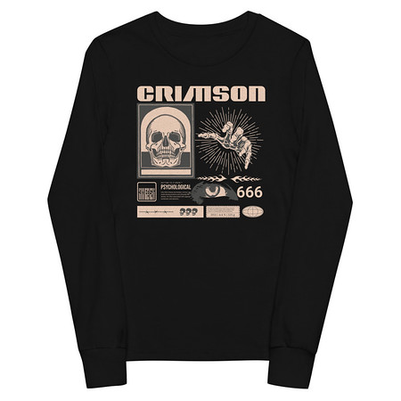 [ID: 511-G438] Crimson Youth Long Sleeve Tee