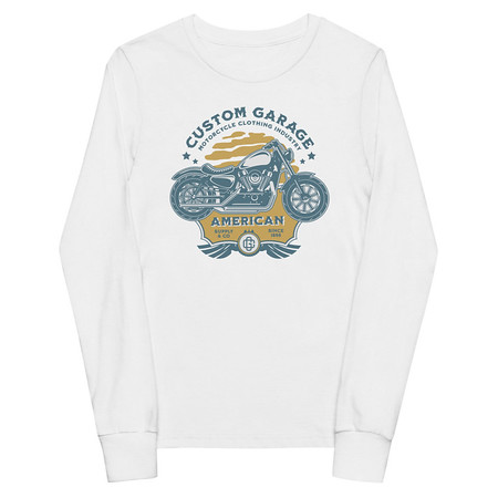 [ID: 511-G443] Custom Garage - Motorcycle Youth Long Sleeve Tee