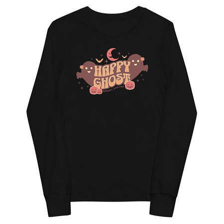[ID: 511-G452] Cute Happy Ghost Youth Long Sleeve Tee