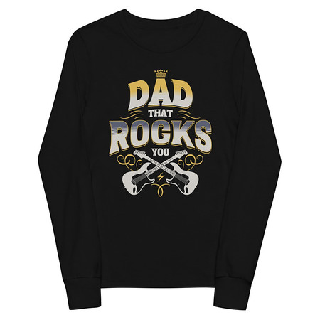 [ID: 511-G460] Dad That Rocks You - Electric Guitar Youth Long Sleeve Tee