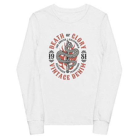 [ID: 511-G480] Death or Glory - Sword Snake Youth Long Sleeve Tee