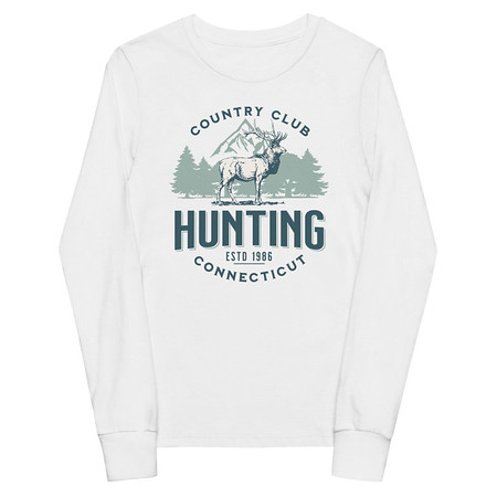 [ID: 511-G483] Deer Hunting Country Club  Youth Long Sleeve Tee