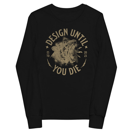 [ID: 511-G490] DESIGN UNTIL YOU DIE Youth Long Sleeve Tee