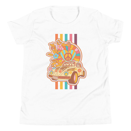 [ID: 307-G10] 60s flower power Youth Staple Tee