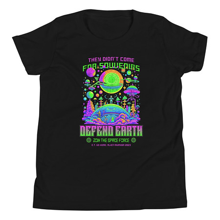 [ID: 307-G38] Alien Invasion Youth Staple Tee