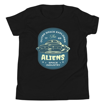 [ID: 307-G40] Aliens Outer Space Explorer - UFO Youth Staple Tee