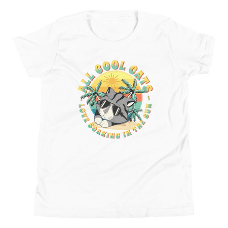 [ID: 307-G43] All Cool Cats - Sunset Beach Youth Staple Tee