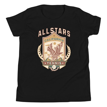 [ID: 307-G46] All Stars Tennis - Eagle Badge Youth Staple Tee