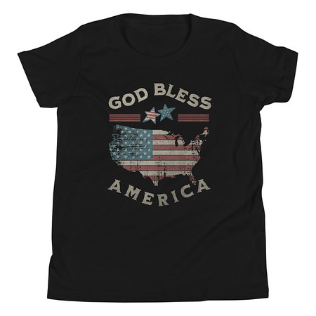 [ID: 307-G60] America - Land Of The Free Youth Staple Tee