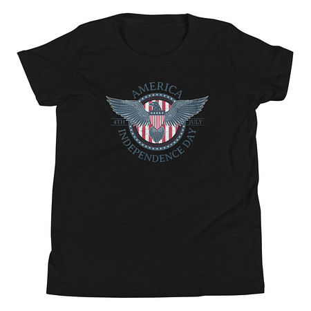 [ID: 307-G67] American Eagle Badge Youth Staple Tee