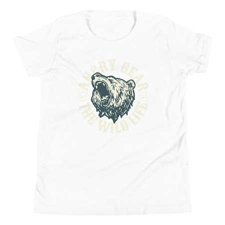 [ID: 307-G83] Angry Bear - Wild Life Animal Youth Staple Tee
