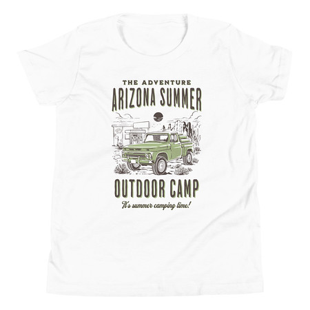 [ID: 307-G100] Arizona Outdoor Camp - Classic Truck Youth Staple Tee