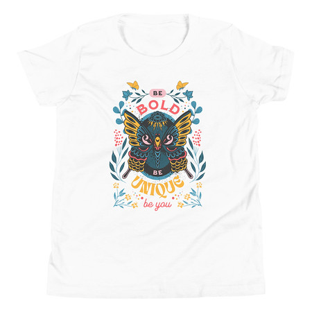 [ID: 307-G154] Be Bold Be Unique Youth Staple Tee
