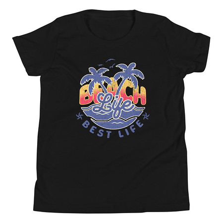 [ID: 307-G168] Beach Life Best Life Youth Staple Tee