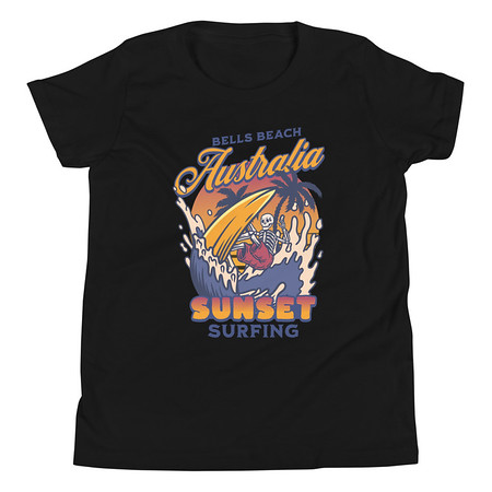 [ID: 307-G180] Bells Beach Australia Sunset Surfing Youth Staple Tee