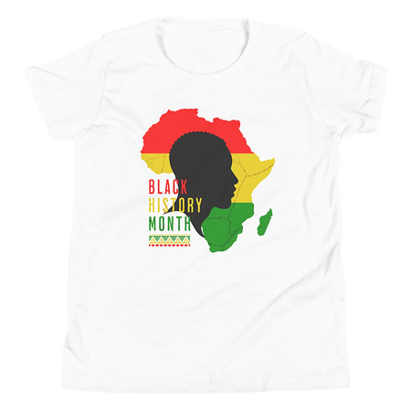 [ID: 307-G221] Black History Month - African Continent Youth Staple Tee