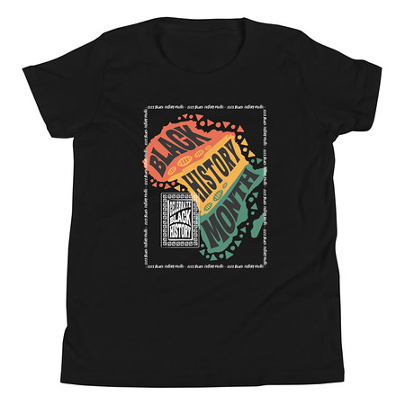 [ID: 307-G222] Black History Month - Tribal History Youth Staple Tee