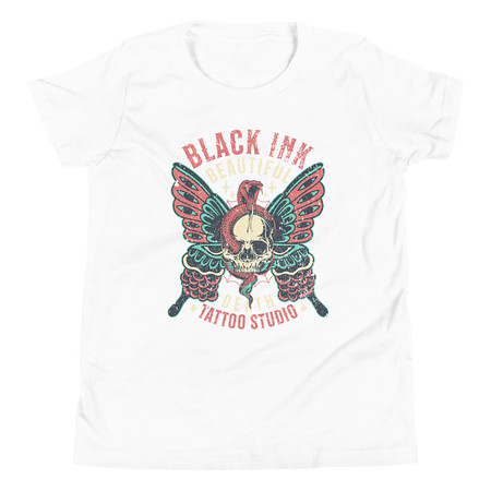 [ID: 307-G225] BLACK INK TATTOO Youth Staple Tee