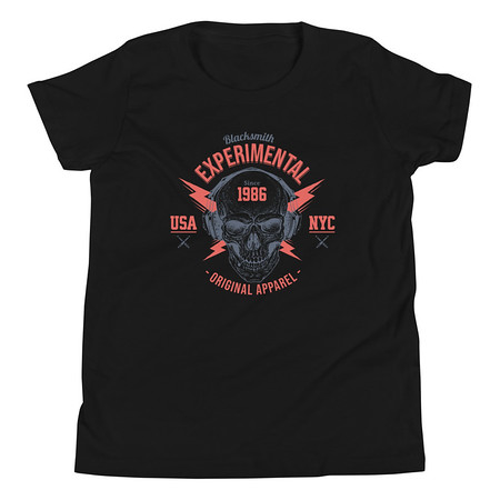 [ID: 307-G231] Blacksmith Experimental - Rock Skull Youth Staple Tee