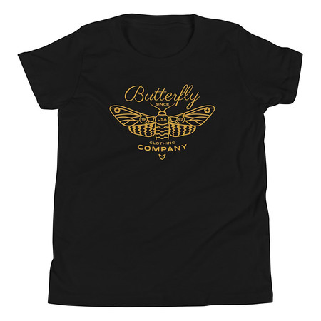 [ID: 307-G240] Blue Butterfly - Minimal Youth Staple Tee