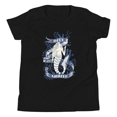 [ID: 307-G241] Blue Mermaid - Nautical Youth Staple Tee