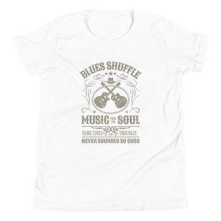 [ID: 307-G243] Blues Music from the Soul - Guitar Youth Staple Tee