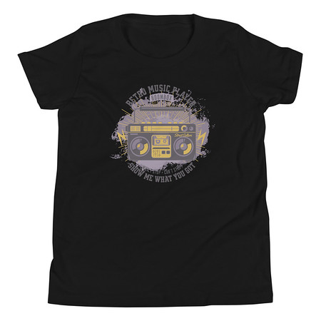 [ID: 307-G253] Boombox Music Player - Retro Youth Staple Tee
