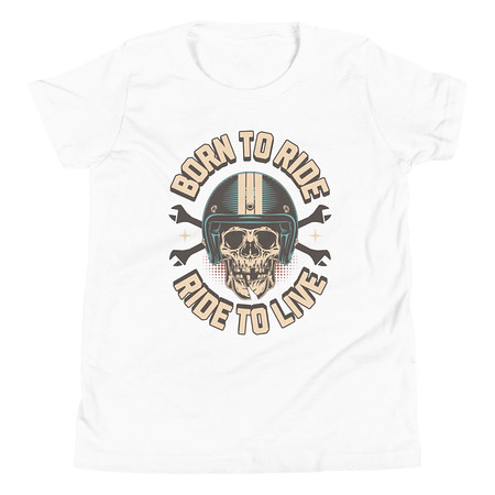 [ID: 307-G269] Born to Ride, Ride to Live Youth Staple Tee