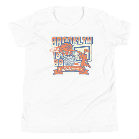 [ID: 307-G290] Brooklyn Basketball Team - Athletic Sports Youth Staple Tee