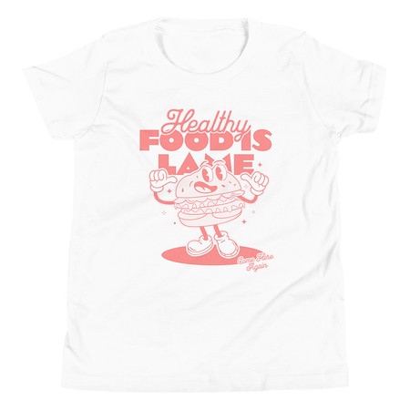 [ID: 307-G296] Burger Mascot Youth Staple Tee