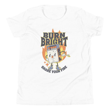 [ID: 307-G297] Burn Bright Youth Staple Tee