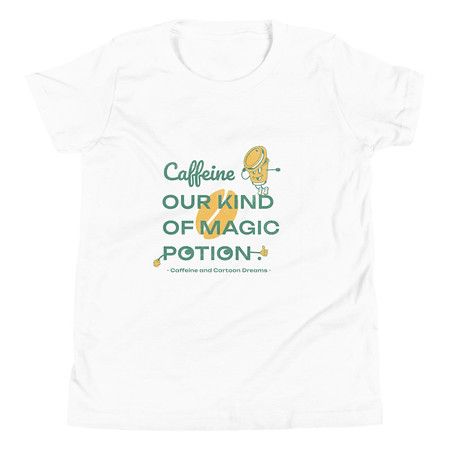 [ID: 307-G307] Caffeine Cartoon Youth Staple Tee