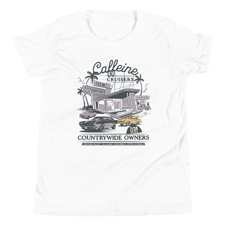 [ID: 307-G308] Caffeine Cruisers Youth Staple Tee