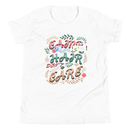 [ID: 307-G321] Camp Hair Don't Care Youth Staple Tee