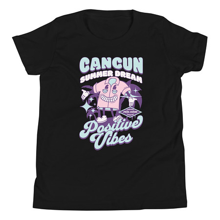 [ID: 307-G330] Cancun Positive Vibes Youth Staple Tee