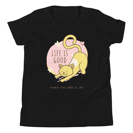 [ID: 307-G338] Cat Life - Humor Youth Staple Tee