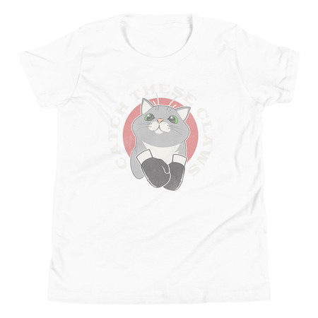 [ID: 307-G344] Catch These Claws - Cute Cat Youth Staple Tee