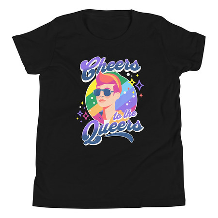 [ID: 307-G362] Cheers to the Queers Youth Staple Tee