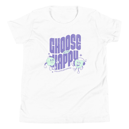 [ID: 307-G369] Choose Happy (2) Youth Staple Tee