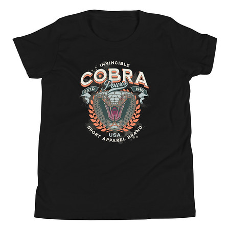 [ID: 307-G390] Cobra Power - Sports Youth Staple Tee