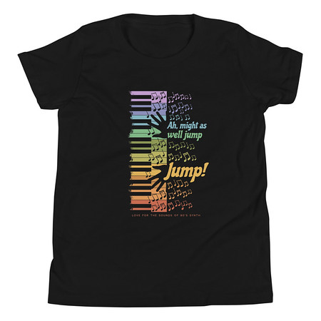 [ID: 307-G410] Colorful Retro Keyboard Youth Staple Tee