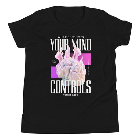 [ID: 307-G414] Control your Mind Youth Staple Tee
