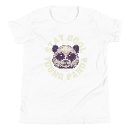 [ID: 307-G416] Cool Panda with Sunglasses -  Youth Staple Tee